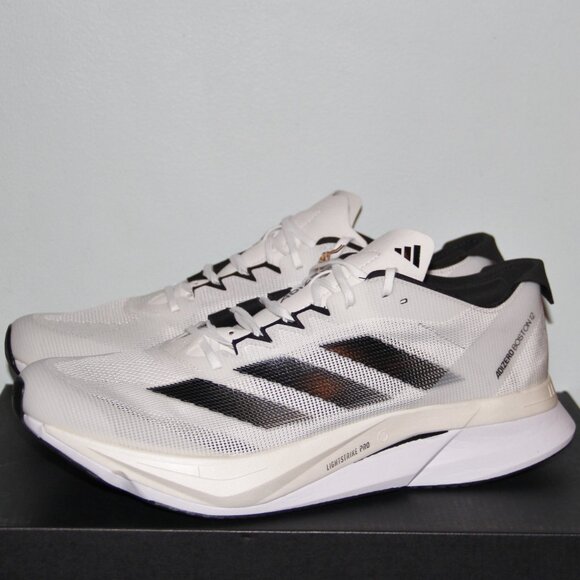 Adidas Adizero Boston 12 Running Shoes Mens 12 White Black main image 4